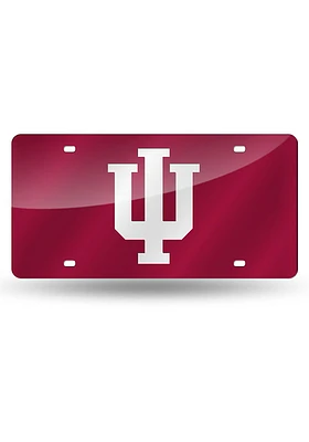 Indiana Hoosiers Red Laser Cut Car Accessory License Plate
