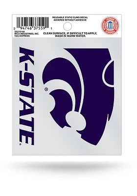 K-State Wildcats Small Auto Static Cling Decal - Purple