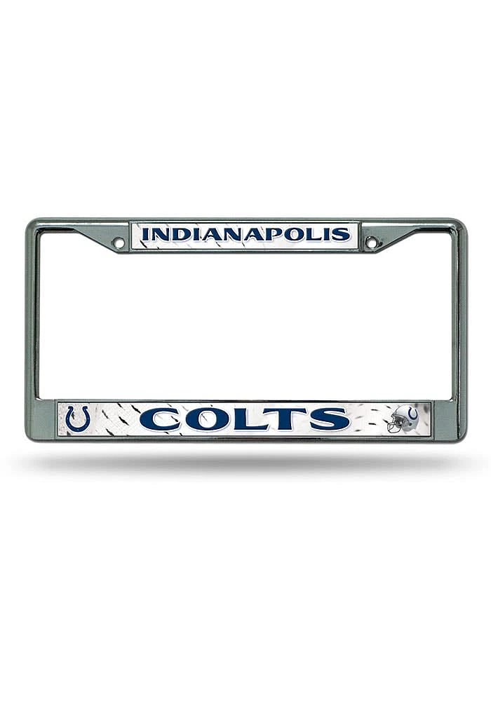 Indianapolis Colts Chrome License Plate Frame - Blue