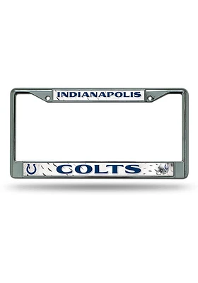 Indianapolis Colts Chrome License Plate Frame - Blue