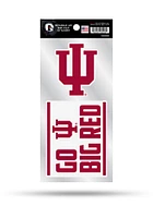 Indiana Hoosiers Double Up Design Auto Decal - Red