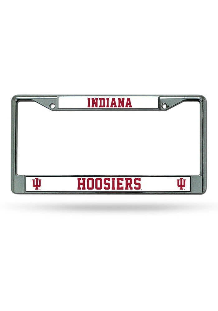Indiana Hoosiers Chrome Design License Plate Frame - Red