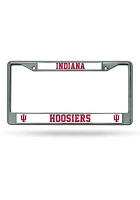 Indiana Hoosiers Chrome Design License Plate Frame - Red