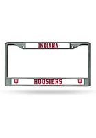 Indiana Hoosiers Chrome Design License Plate Frame - Red