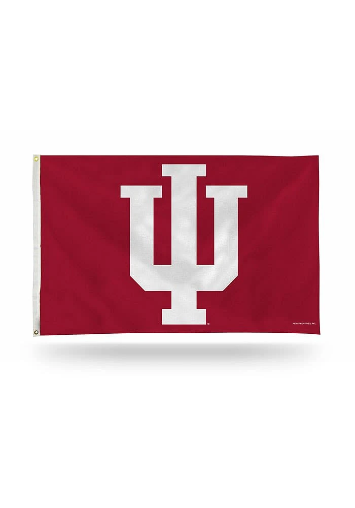 Indiana Hoosiers 3x5 Grommet Silk Screen Grommet Flag - Red