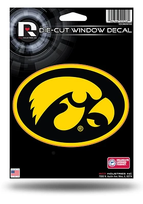 Iowa Hawkeyes Die Cut Auto Decal - Yellow