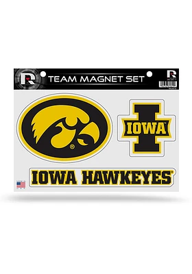 Iowa Hawkeyes Team Car Magnet - Yellow