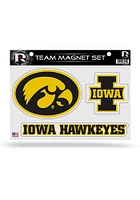 Iowa Hawkeyes Team Car Magnet - Yellow