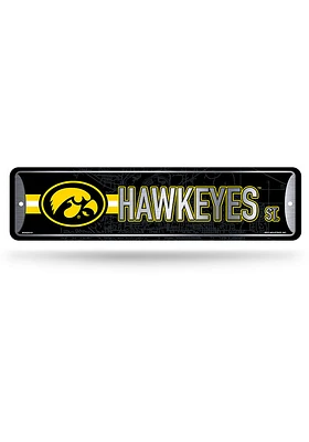 Iowa Hawkeyes Metal Street Sign