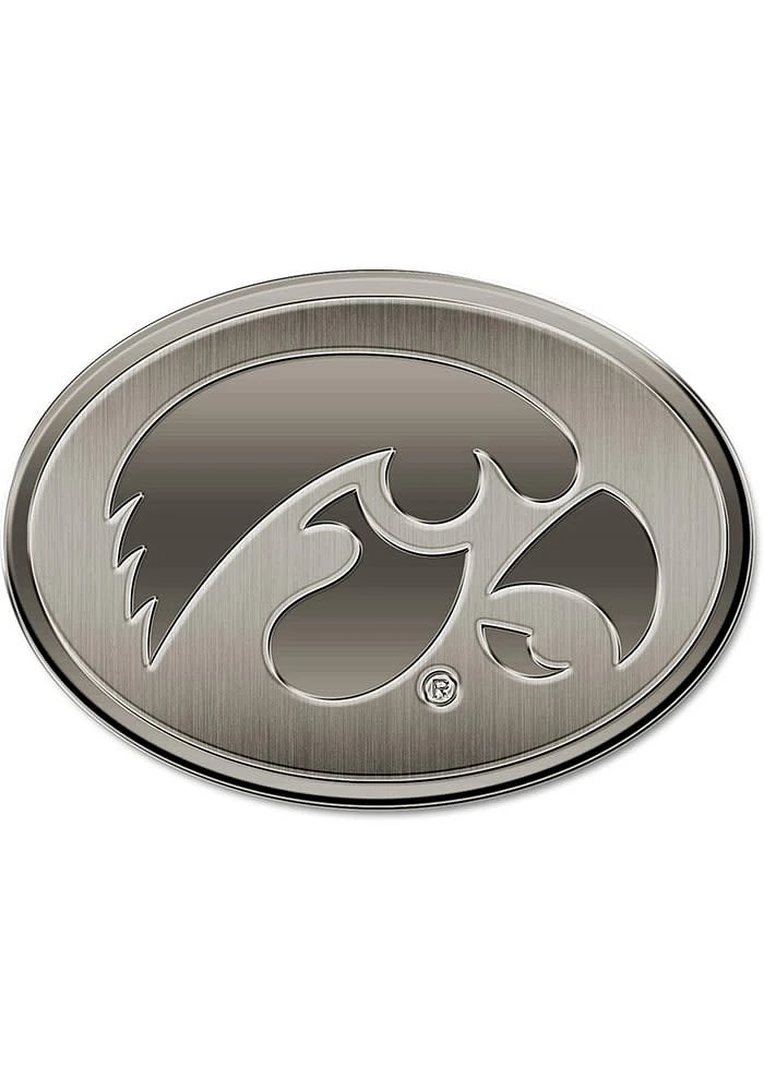 Iowa Hawkeyes Metal Car Emblem - Black