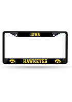 Iowa Hawkeyes Chrome License Plate Frame - Black