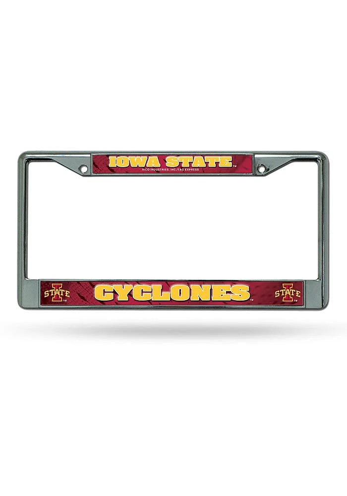 Iowa State Cyclones Chrome License Plate Frame - Red