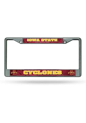 Iowa State Cyclones Chrome License Plate Frame - Red