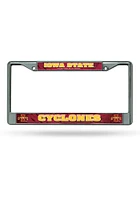 Iowa State Cyclones Chrome License Plate Frame - Red