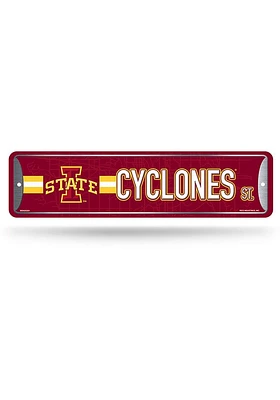 Iowa State Cyclones Metal Sign - Red