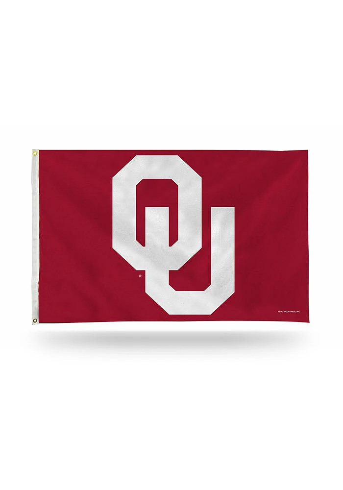 Oklahoma Sooners 3x5 Premium Silk Screen Grommet Flag - Red