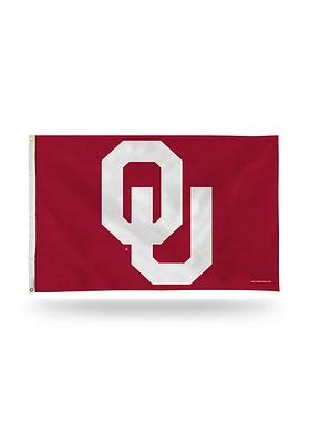 Oklahoma Sooners 3x5 Premium Silk Screen Grommet Flag - Red