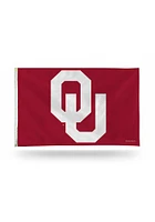 Oklahoma Sooners 3x5 Premium Silk Screen Grommet Flag - Red