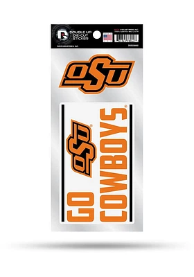 Oklahoma State Cowboys Double Up Auto Decal - Orange