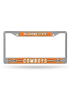 Oklahoma State Cowboys Chrome Graphic License Plate Frame - Orange