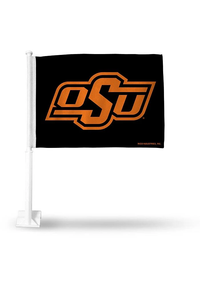 Oklahoma State Cowboys Logo Car Flag - Orange
