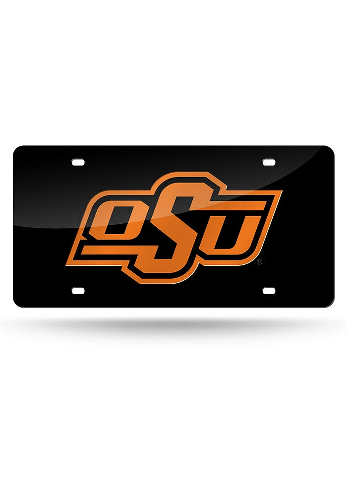 Oklahoma State Cowboys Orange Laser Cut Car Accessory License Plate