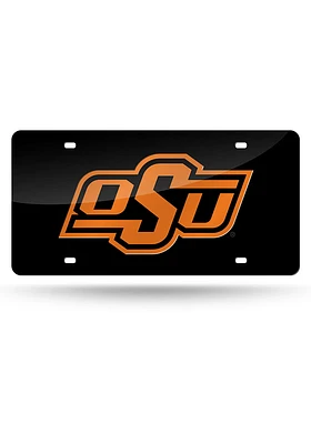 Oklahoma State Cowboys Orange Laser Cut Car Accessory License Plate