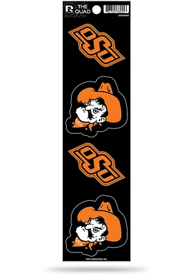 Oklahoma State Cowboys Quad Auto Decal - Orange