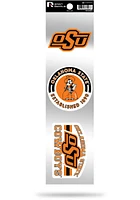 Oklahoma State Cowboys 3pc Retro Spirit Auto Decal - Orange
