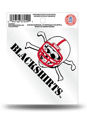 Nebraska Cornhuskers Blackshirt Auto Static Cling Decal - Red