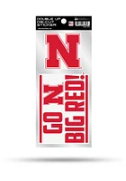 Nebraska Cornhuskers Double Up Auto Decal - Red