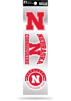 Nebraska Cornhuskers Retro Triple Spirit Auto Decal - Red