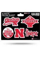 Nebraska Cornhuskers 5 Piece Auto Decal - Red