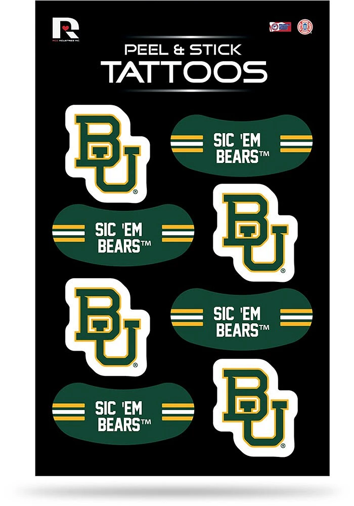 Baylor Bears 8pk Peel and Stick Tattoo