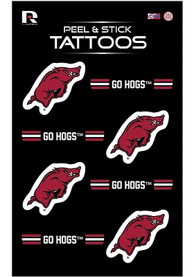 Arkansas Razorbacks 8pk Peel and Stick Tattoo