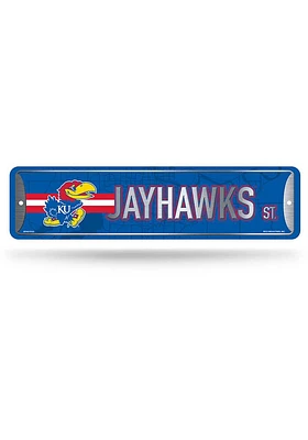 Kansas Jayhawks Metal Sign - Red