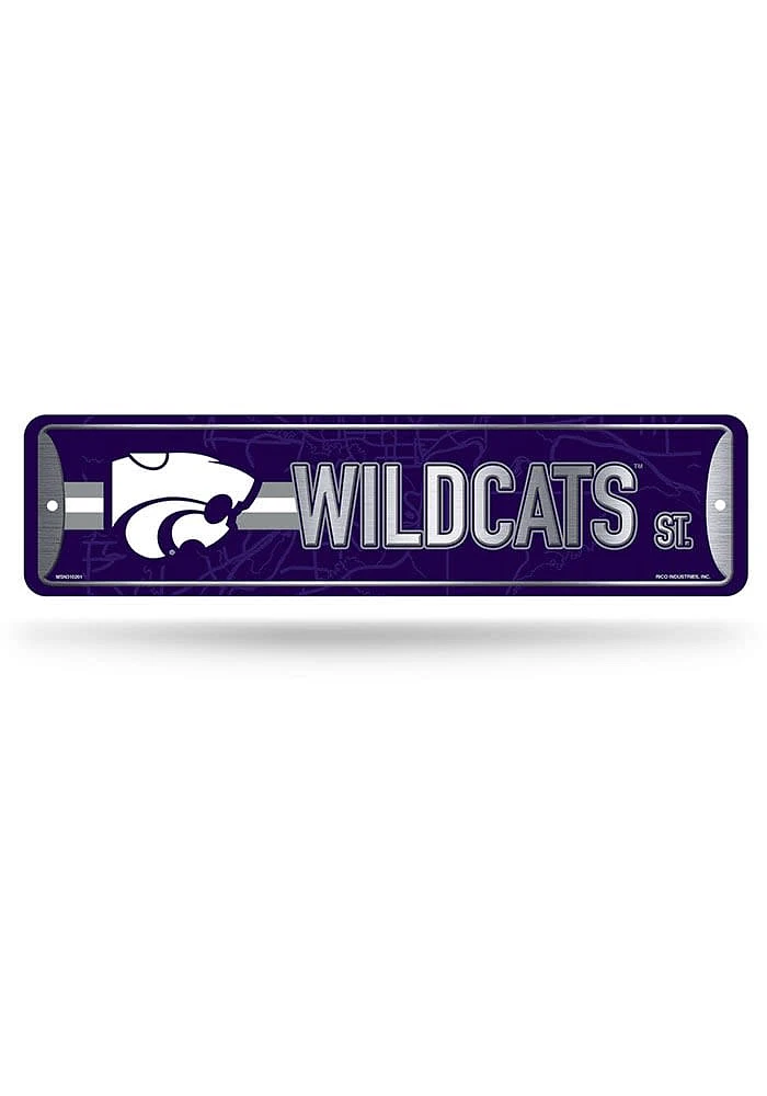 K-State Wildcats Metal Sign - Purple