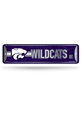K-State Wildcats Metal Sign - Purple