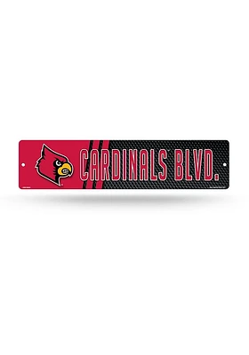Louisville Cardinals Plastic 4x16 Sign