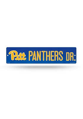 Pitt Panthers Plastic 4x16 Sign - Gold
