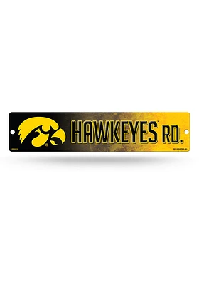 Iowa Hawkeyes Plastic 4x16 Sign
