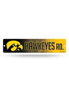Iowa Hawkeyes Plastic 4x16 Sign
