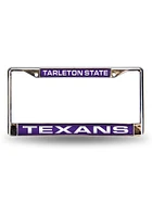 Tarleton State Texans Laser Chrome License Plate Frame - Purple