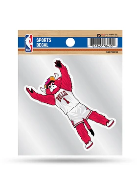 Chicago Bulls 4x4 Mascot Auto Decal - Red