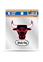 Chicago Bulls 4x4 Retro Auto Decal - Red