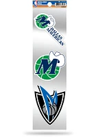 Dallas Mavericks 3pc Retro Spirit Auto Decal - Blue