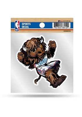 Oklahoma City Thunder 4x4 Mascot Auto Decal - Blue