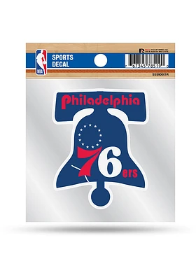 Philadelphia 76ers 4x4 Retro Auto Decal - Blue