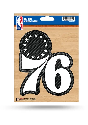 Philadelphia 76ers Carbon Die Cut Auto Decal - Blue