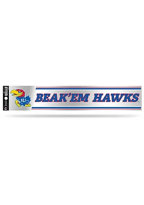 Kansas Jayhawks 3x17 Tailgate Auto Decal - Red